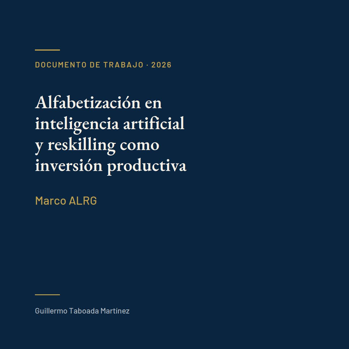Alfabetización en inteligencia artificial y reskilling como inversión productiva: el marco ALRG